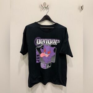Pokemon Black Tee with Purple Gengar Design